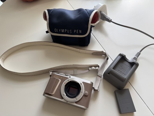 Olympus pen pl10 - pen, brown/beige